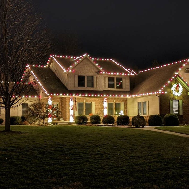 Christmas lights display in Bloomington-Normal